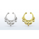 Ornament Fake Septum Ring [1mm * 12mm] - 925 Silver